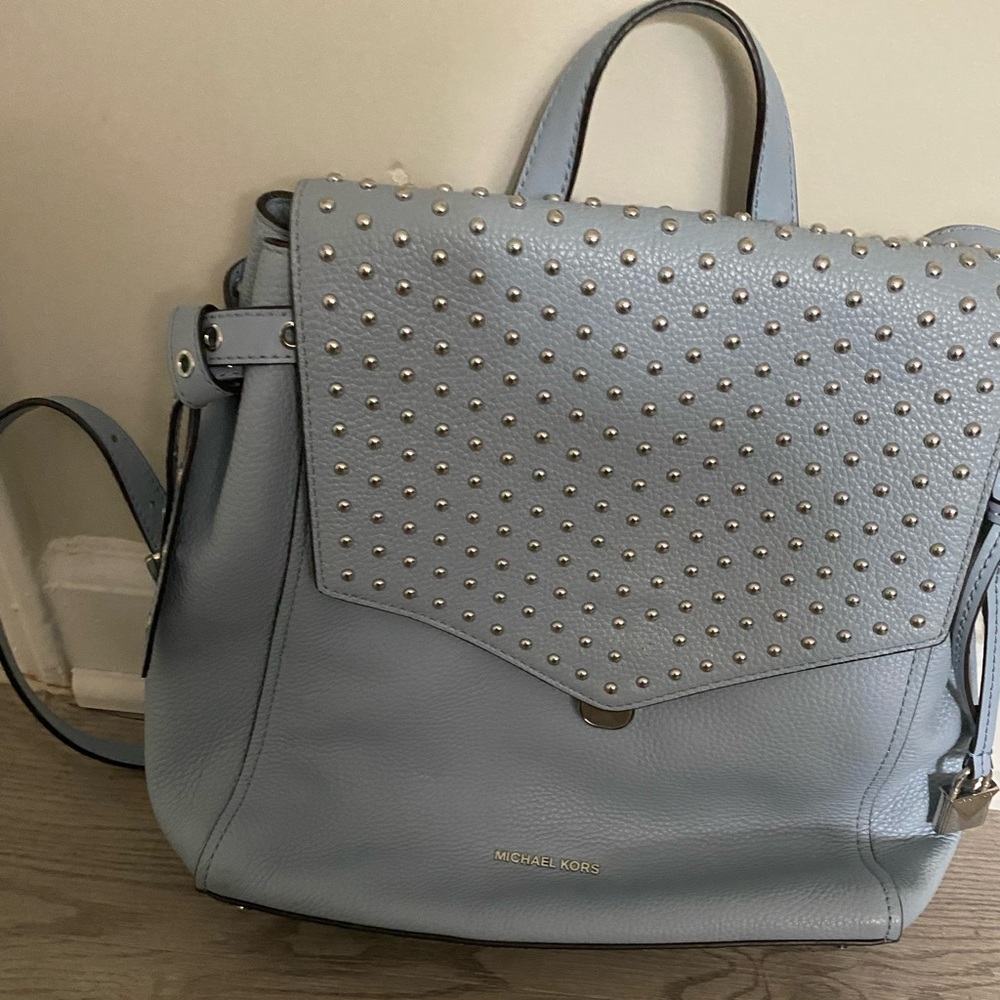Michael kors backpack purse in powder blue